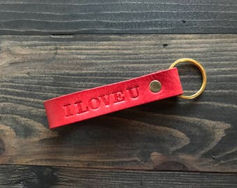 Personalized Custom Leather Keychain, Best Friend Gift, Graduation Gift, Leather Keychain, Leather Key Holder