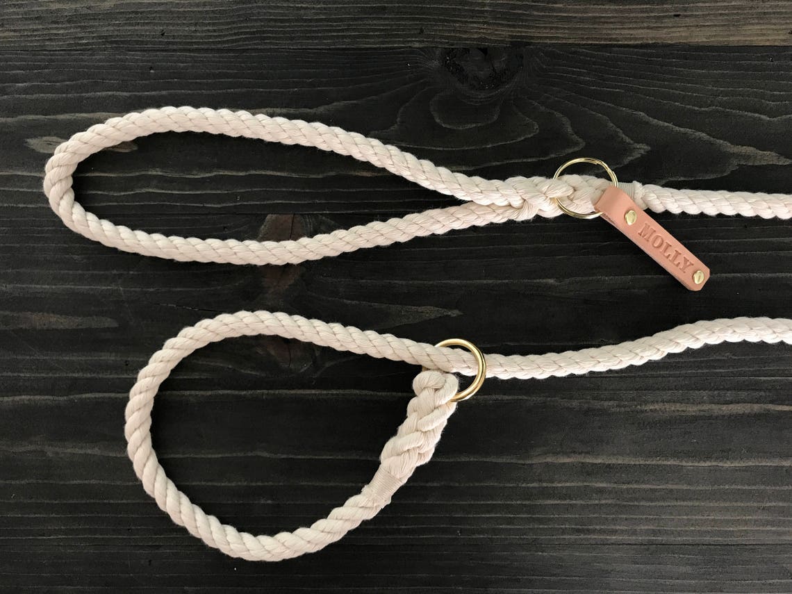 Ivory Slip Dog Leash Dog Slip Lead Leash Rope Dog Leash Etsy