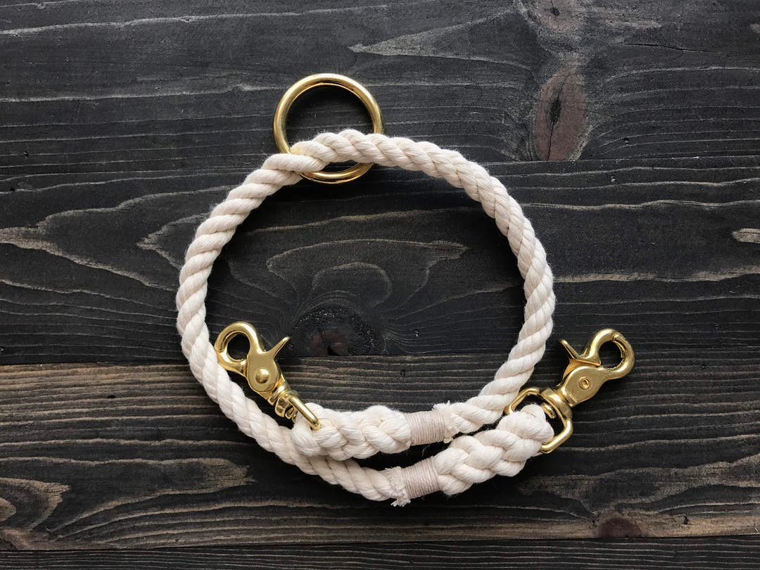 Ivory Two Dog Coupler, Double Dog Leash, Ivory Dog Leash, Leash Coupler