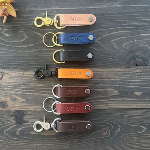 Natural Leather Key Holder, Leather Key Organizer, Leather Key Folder, Leather Key Chain, Mother's Day image 5