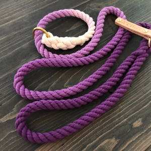 Ombre Slip Collar Dog Leash, Dog Slip Lead Leash, Ombre Rope Dog Leash, Luxury Dog Leash, Slip Collar Leash, Slip Leash, Training Slip Leash