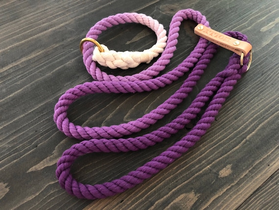 Ombre Slip Collar Dog Leash, Dog Slip Lead Leash, Ombre Rope Dog