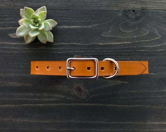 NEW** Leather Dog Collar, Dog Collar, Handmade Dog Collar, Natural Leather Dog Collar