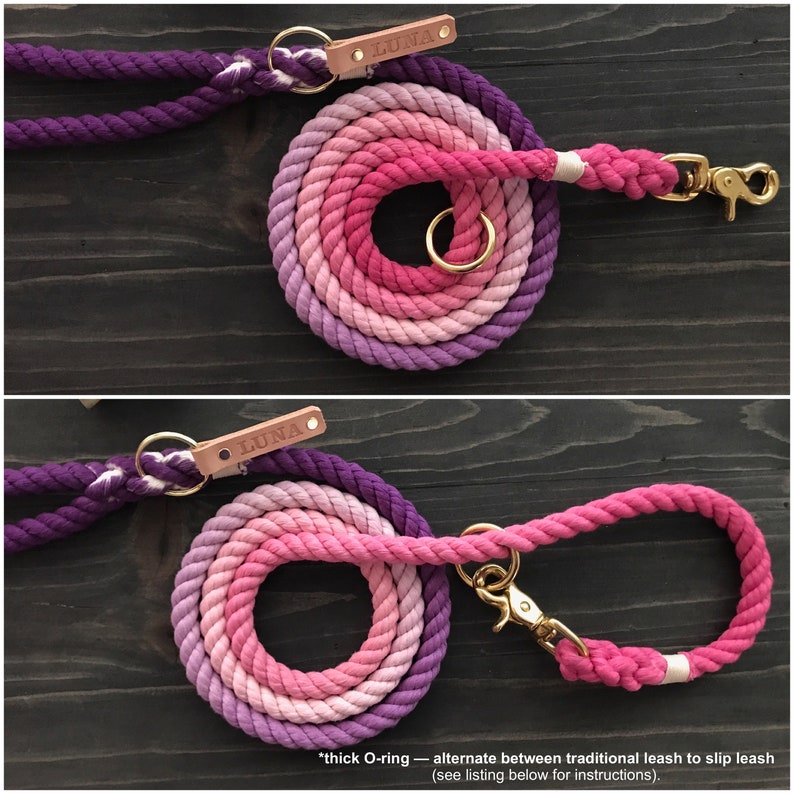 Single Color Dog Leash Solid Color Dog Leash With Leather Etsy