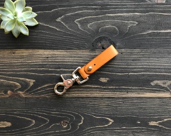 Personalized Leather Belt Loop Hook Keychain, Leather Key Holder, Leather Key Organizer, Leather Clip, Leather Belt Hook, Key Chain