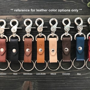 Natural Leather Key Holder, Leather Key Case, Leather Keychain, Slim Key Holder, Minimal Key holder, image 5
