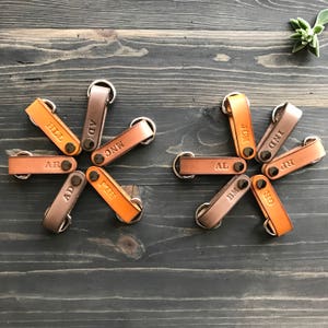 Llavero de cuero natural, Organizador de llaves de cuero, Regalos para hombres, Llavero de cuero, Día de la Madre