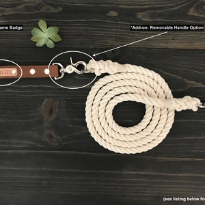 Ivory Rope Dog Leash, Dog Leash, Rope Dog Leash, Luxury Dog Leash, Leather Dog Leash image 7