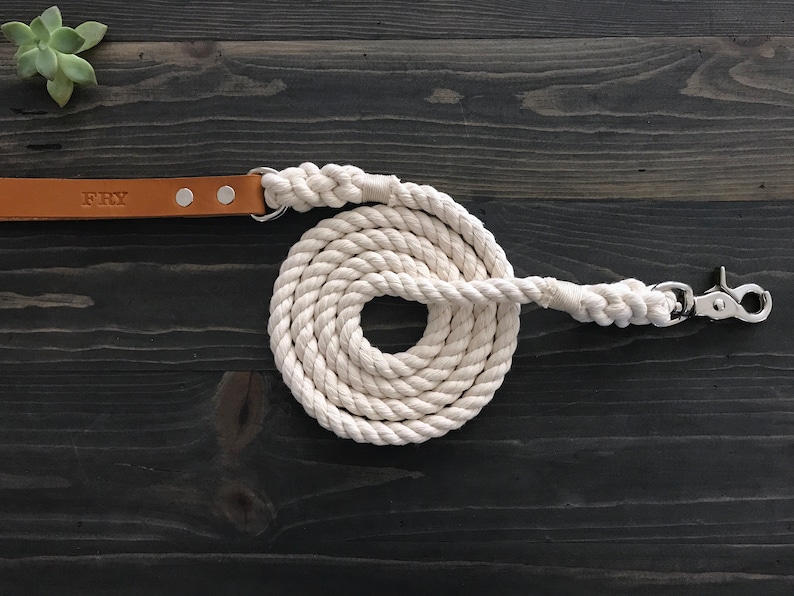 Ivory Rope Dog Leash Dog Leash Rope Dog Leash Luxury Dog Etsy