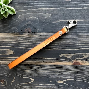 Leather Wrist Strap, keychain lanyard, Leather lanyard, Leather wristlet, Wristlet lanyard, Best Friend Gift
