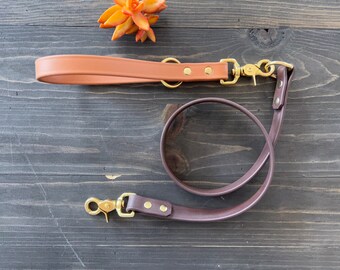Vegan Leather Traffic Lead, Water Proof Lead, Water Proof Leash, Dog Leash, Vegan Leather Dog Leash, Made in USA