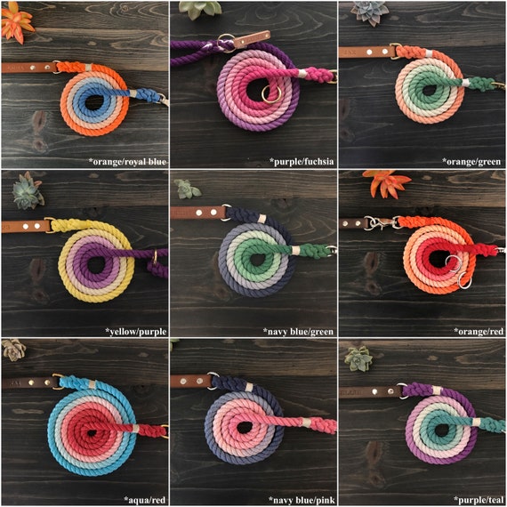 Ombre Rope Dog Leash Ombre Dog Leash Ombre Leash Ombre Dog - Etsy
