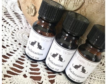 Lavender Infused Relaxation Oil. All Natural Calming Oils for Ritual Bath and Body, Pampering Gift for Her, Witchy Gifts for Pagan Friend