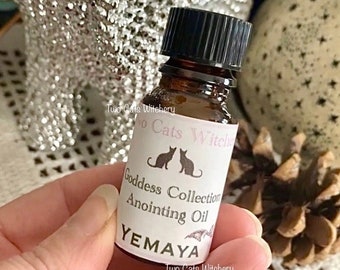 Goddess Yemaya Orisha Ritual Spell Oil to Honor the Mother Deity of Sea, Ocean, Water, Moon. Protection Altar Offering Oil, Gift for Pagan