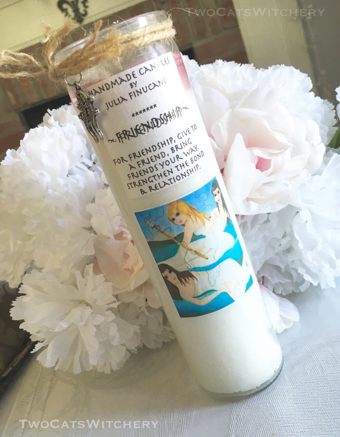 Handmade Novena Candle Fantasy Art Ritual Candles Glass