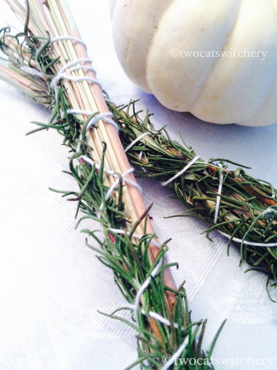 Sweetgrass Smudge Bundle with Rosemary Sweet Grass Smudging Etsy