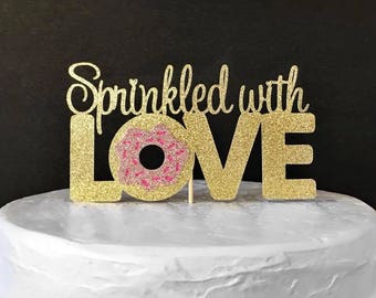 Sprinkle Cake Topper Etsy