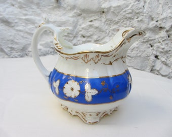 1835 Coalport Adelaide Milk Jug Creamer Pink Antique China Staffordshire