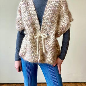 1980s / 1990s Hand Woven Mohair Cardigan Sweater