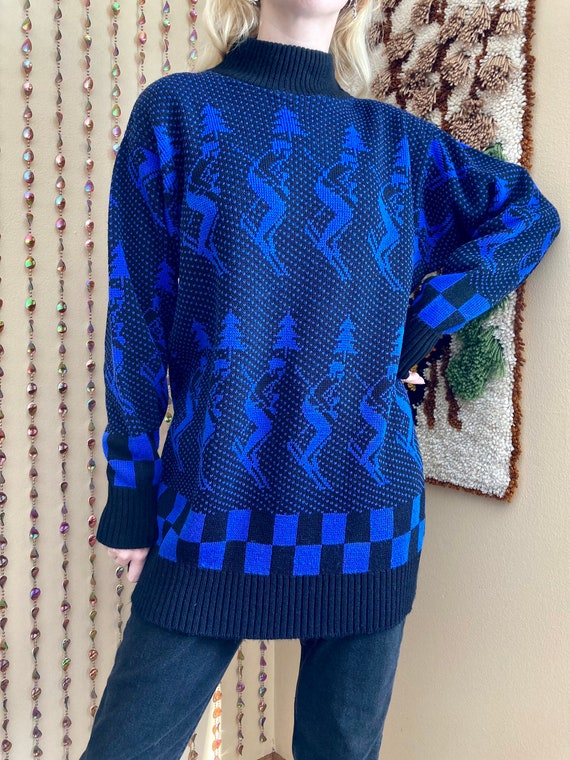 1980s / 1990s Volup Ski Motif Sweater, Bust 42in - image 3