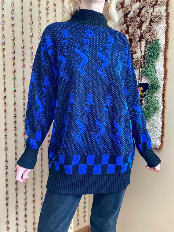 1980s / 1990s Volup Ski Motif Sweater, Bust 42in - image 2