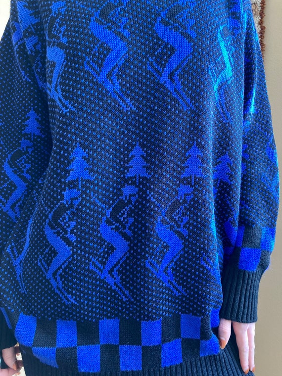 1980s / 1990s Volup Ski Motif Sweater, Bust 42in - image 5