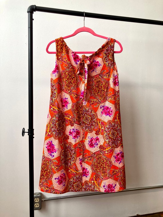 1960s / 1970s  Psychedelic Floral Hawaiian Dress,… - image 6