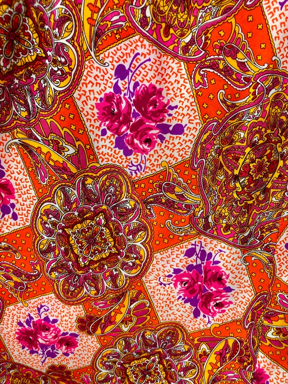 1960s / 1970s  Psychedelic Floral Hawaiian Dress,… - image 8