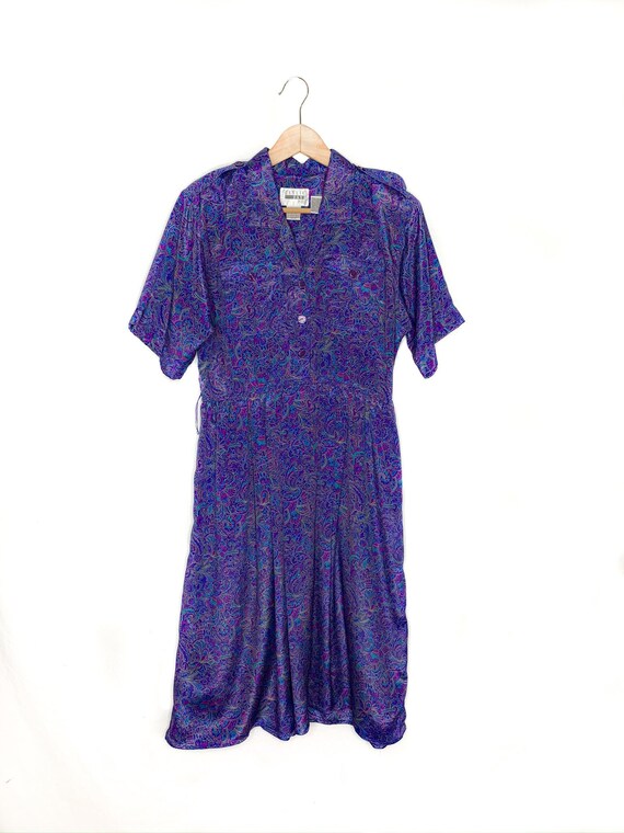 1980s Midi Secretary Dress by Leslie Fay - Vintag… - image 2