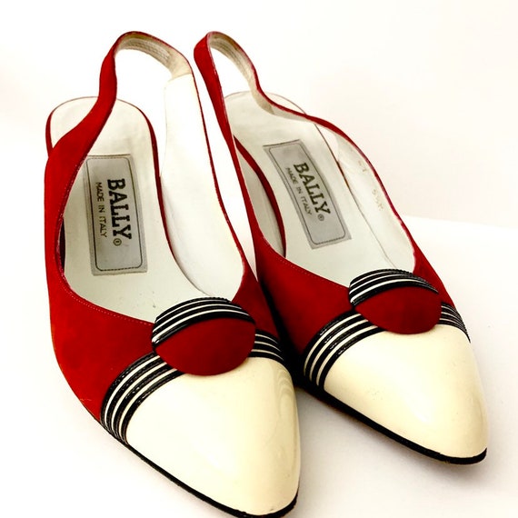 Vintage Bally Heels - Vintage Sligback Pumps - Vi… - image 4