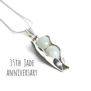 Jade Anniversary Gift | Jade Peas In A Pod | Jade Jewellery for women | Jade Necklace | Jade anniversary | Wife anniversary gift| 35th Jade