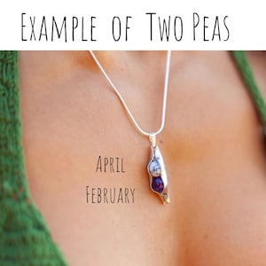 Wife Anniversary Gift | Engraved jewellery | Birthstone Necklace | Initials necklace | Gift for wife | Two Peas In A Pod