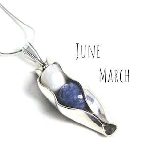 10th anniversary necklace | 10 years together | Mixed birthstones | Two peas in a pod | Sentimental husband & wife gift | Wife Anniversary