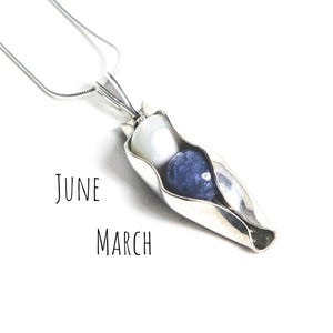 18th anniversary necklace | 18 years together | Mixed birthstones | Two peas in a pod | Sentimental husband & wife gift | Wife Anniversary