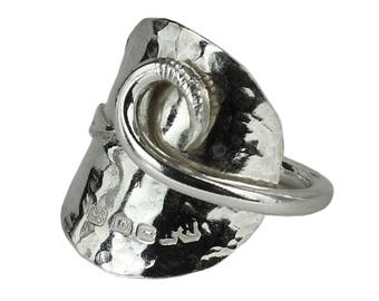 Recycelter Löffel Ring | Kaffee Löffel Ring | Vintage Löffel Ring | Löffel Schmuck | Silber Löffel Ring | Antike Löffel Ring | Solid Silber Löffel