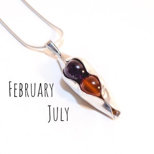 Collana per il 1° anniversario / Anniversario di carta / Pietre portafortuna miste / Due piselli in un baccello / 1 anno insieme / Regalo sentimentale per marito e moglie