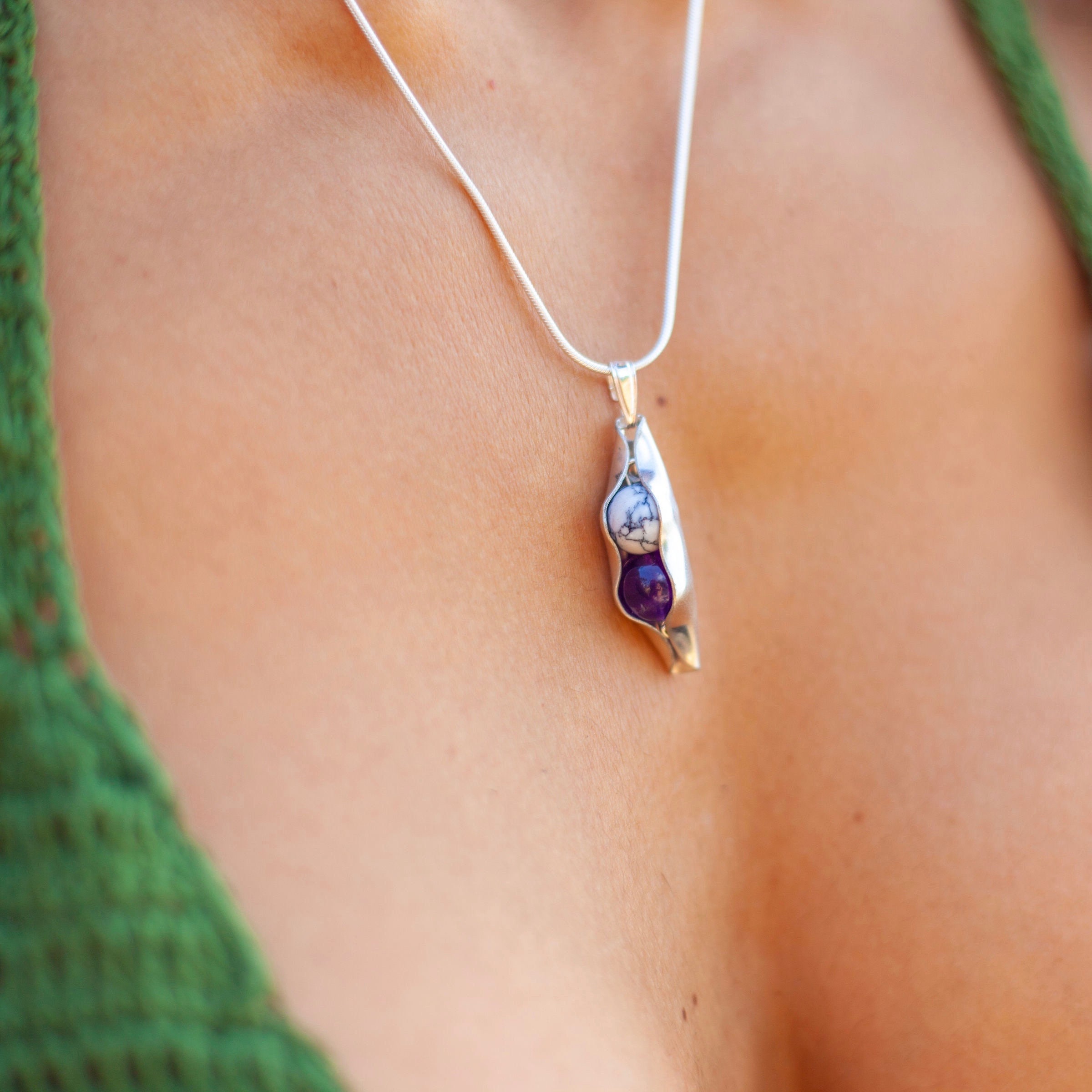 Two stone deals birthstone necklace