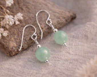 35th Anniversary Earrings | Jade Drop Earrings | 18k Gold Filled or Sterling silver | 35th Anniversary Gift