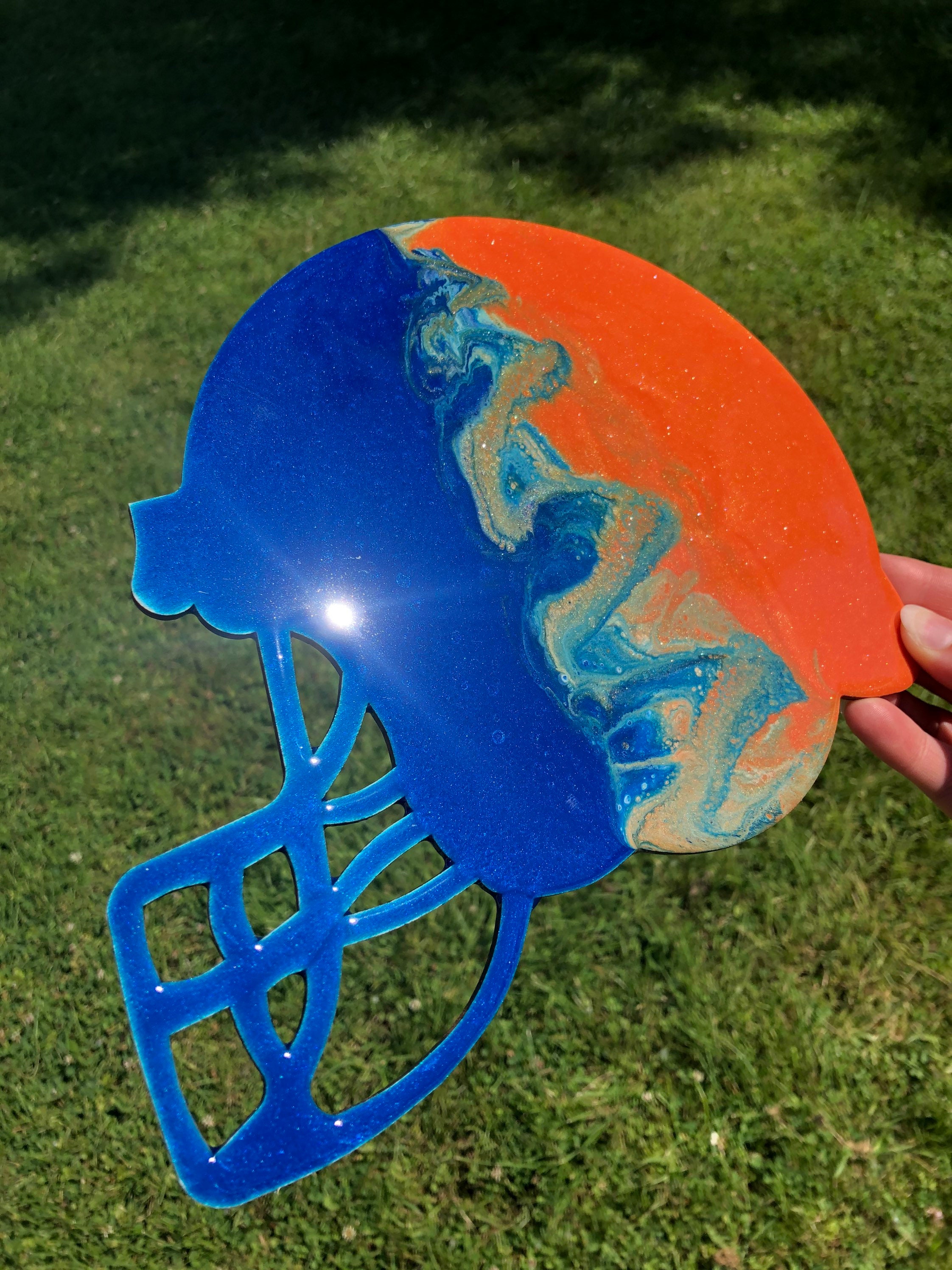 Football Helmet Straw Topper Silicone Mold for Epoxy Resin Art