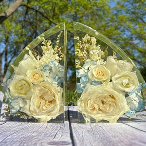 DEPOSIT | Wedding Flower Preservation | Bouquet Preservation | Floral Resin Art | Bridal Gift | Wedding Gift | Preserved Flowers | Bookends
