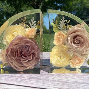 DEPOSIT | Wedding Flower Preservation | Bouquet Preservation | Floral Resin Art | Bridal Gift | Wedding Gift | Preserved Flowers | Bookends