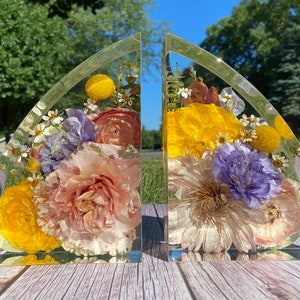 DEPOSIT | Wedding Flower Preservation | Bouquet Preservation | Floral Resin Art | Bridal Gift | Wedding Gift | Preserved Flowers | Bookends