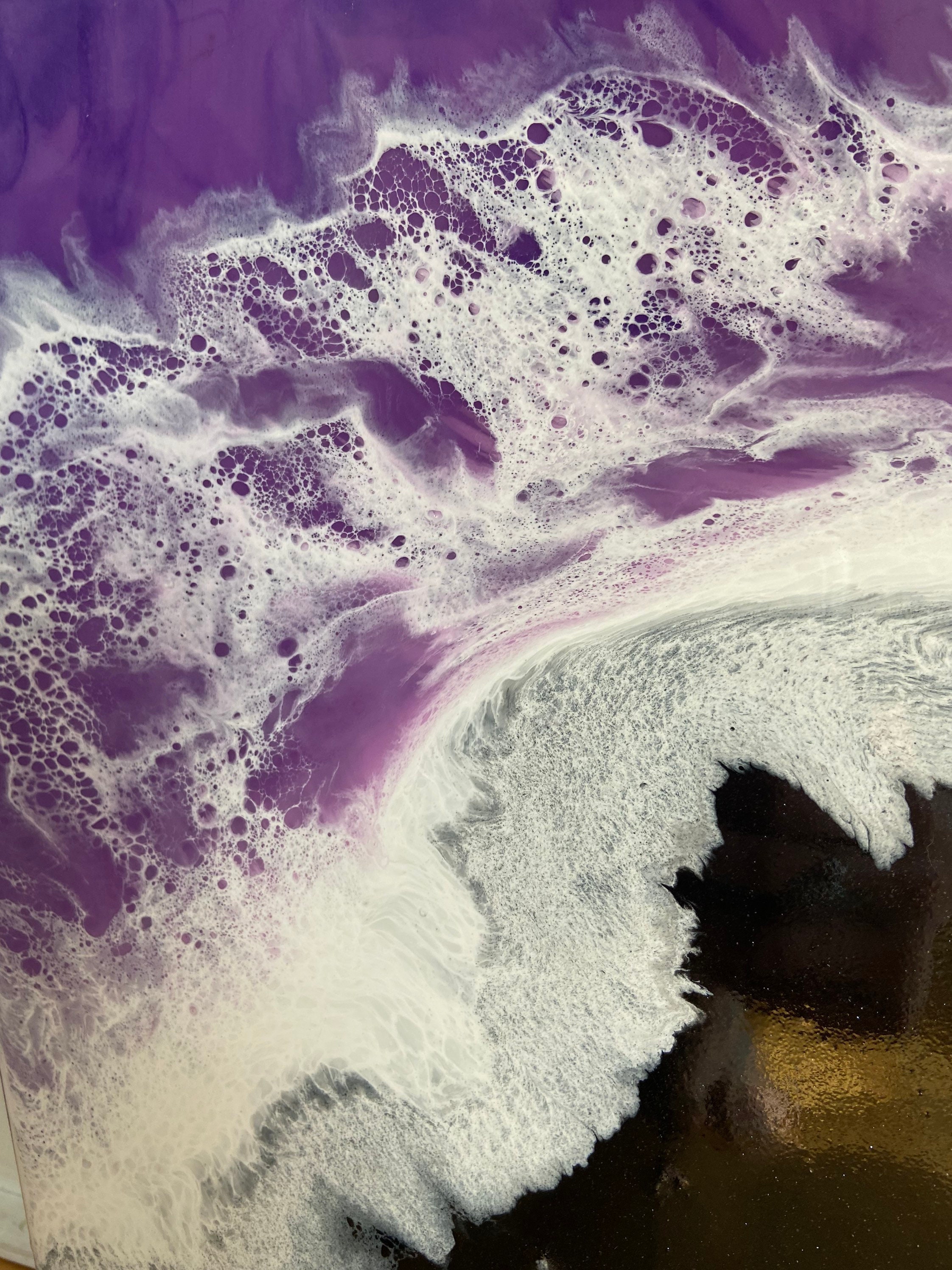 XL 3 Foot Surfboard Purple Sunset Beach Ocean Waves Inspired | Etsy