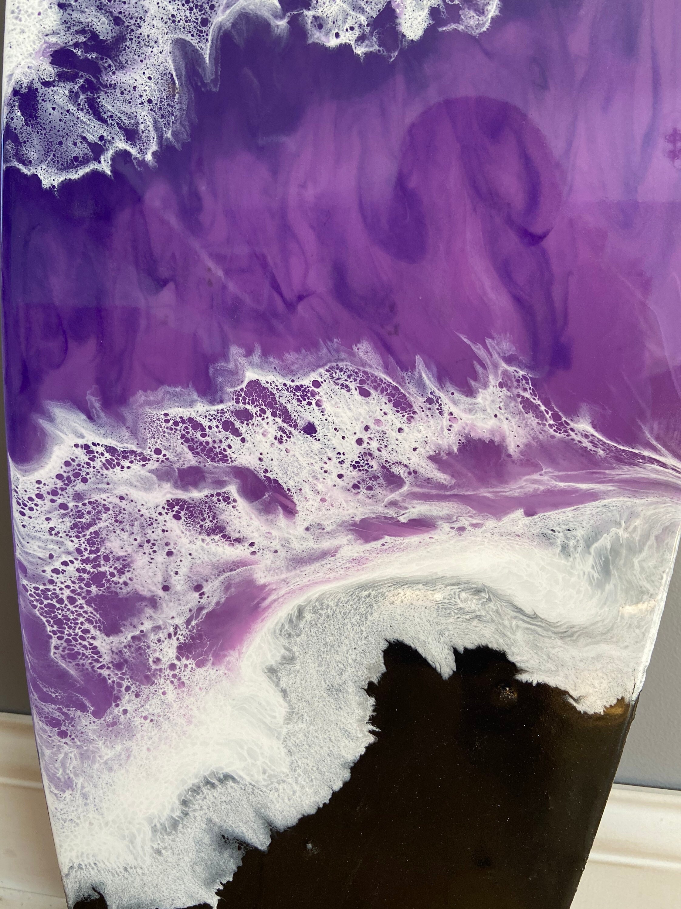 XL 3 Foot Surfboard Purple Sunset Beach Ocean Waves Inspired | Etsy
