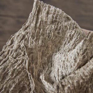 DDP | Stone Textured Crinkled Nylon Knit Fabric,Vintage Wabi-Sabi Garment-Dyed Distressed Designer Knit MaterialCloth,ForClothing,Journaling image 13