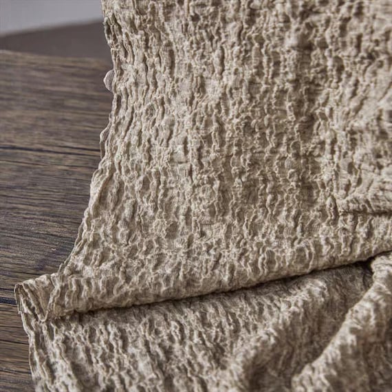 DDP | Stone Textured Crinkled Nylon Knit Fabric,Vintage Wabi-Sabi Garment-Dyed Distressed Designer Knit MaterialCloth,ForClothing,Journaling