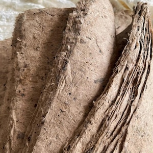 10 sheets Vintage Handmade Mulberry Paper Specialty Paper Natural Texture Deckle Edges Scrapbook Collage Junk Journal Stamping Calligraphy