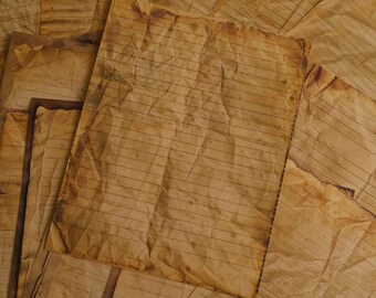 DDP | Vintage Kraft Paper Crinkled Background Paper Specialty Paper Natural Texture Scrapbook Collage Junk Journal Background Paper