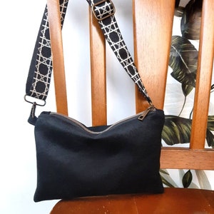 The Hipster Crossbody bag Shoulder Bumbag Waist Clutch handbag Suede fabric image 3