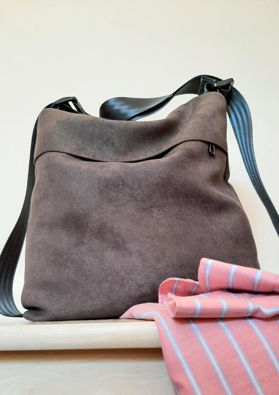 Convertible Suede Hobo Bag: 2in1 Backpack Shoulder or Crossbody